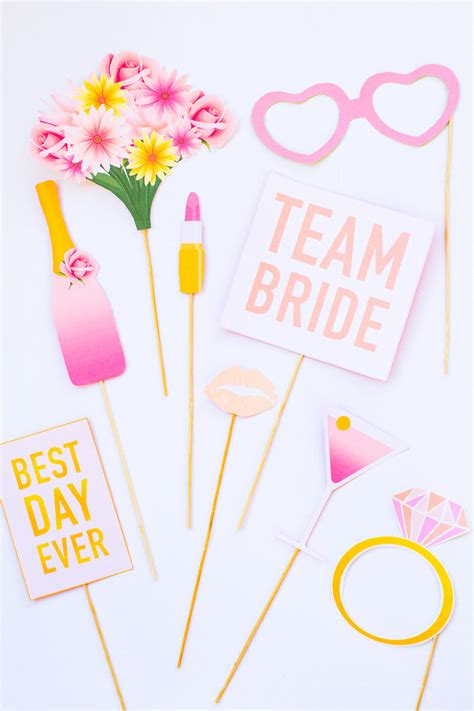 Bridal Shower Bachelorette Party Photo Booth Props Printables