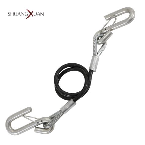 Trailer Safety Cables Spring Chain Rope With Two S Hooks Capacity