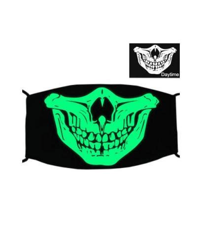 Special Green Noctilucent Printing Halloween Rave Mask For