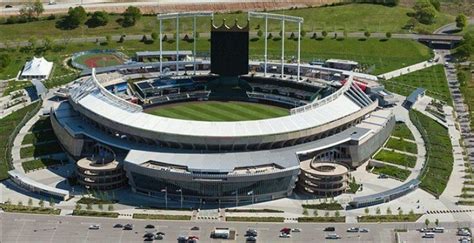 Aerial Kauffman Stadium 1973 Kansas City Royals Kansas City