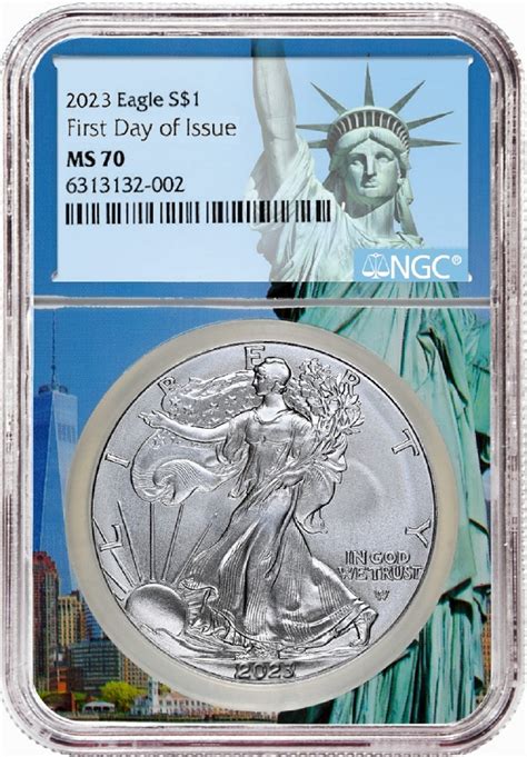 2023 1oz Silver American Eagle Ngc Ms70 First Day Issue Statue Of