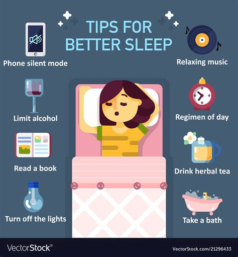 Tips For Better Sleep Flat Infographics Royalty Free Vector