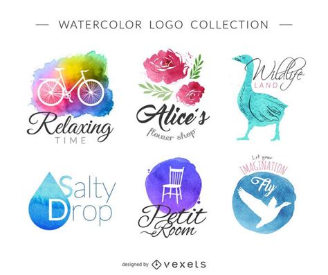 Watercolor Logo Design Custom Logo Design Boutque Log