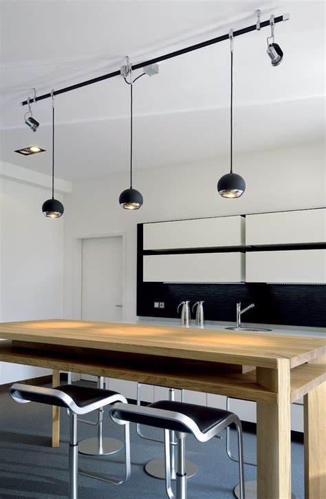 Inspirating Track Lighting Over Kitchen Table Breakfast Bar Dimensions