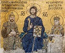 Mosaico dell'imperatore Costantino XI e della Basilissa Zoe. | Hagia ...