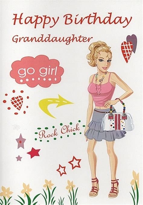 Granddaughter Birthday Card Granddaughter Sending Loving Wishes For A Free Printable Happy