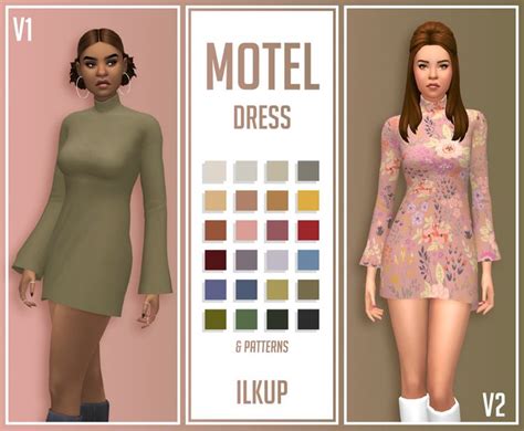 Snagglefusters Reblogs Motel Dress Sims 4 Dresses Sims 4