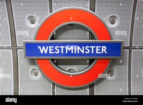 Westminster Tube Station London Great Britain Uk Stock Photo Alamy