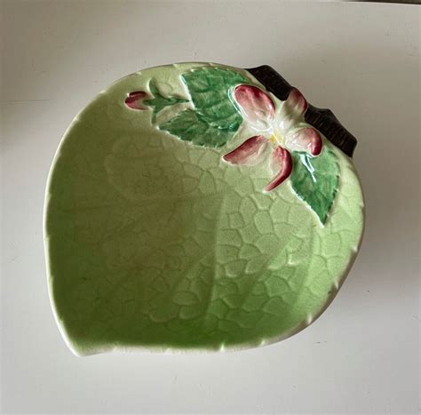 Carlton Ware Australian Design Apple Blossom Jam Dish In Green Etsy