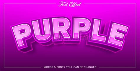 Purple Editable Text Effect Style Stock Vector Illustration Of