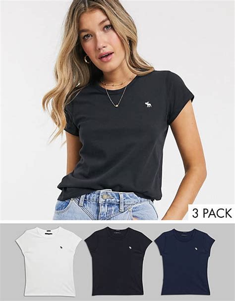 abercrombie and fitch 3 pack t shirts asos