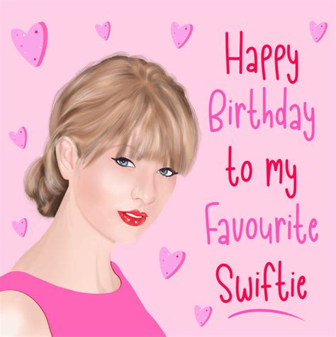 Taylor Swift Birthday Card Boomf