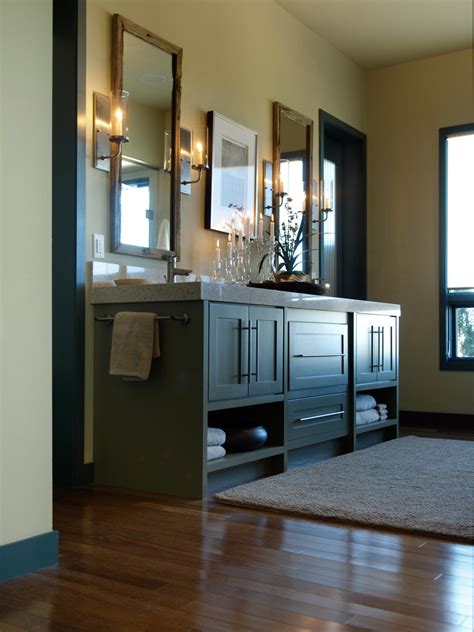 Amazing gallery of interior design and decorating ideas of master bathroom vanity in living rooms, bathrooms by elite interior. Sage-Colored Bathroom Vanity | HGTV