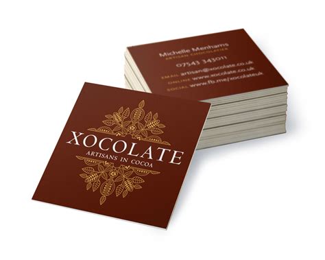 Business Card Design For Chocolatier Stuart Brown Graphic Design