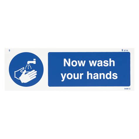 Now Wash Your Hands Vinyl Sign St John Ambulance