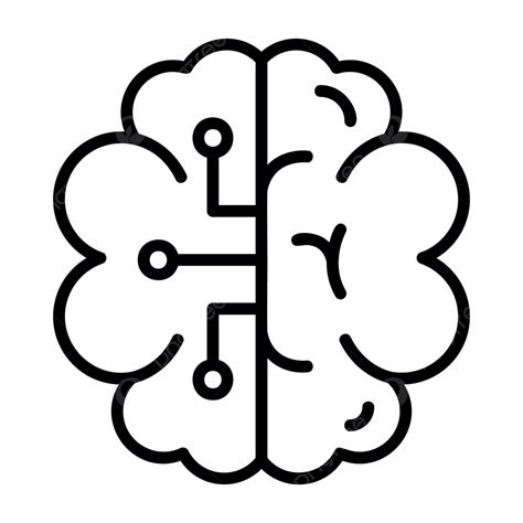 Icono De La Línea Del Cerebro Vector Png Icono De Cerebro Cerebro
