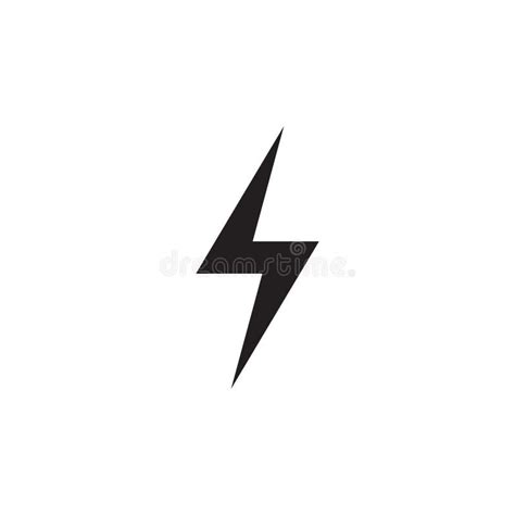 Lightning Thunder Icon In Trendy Style On White Background Electric