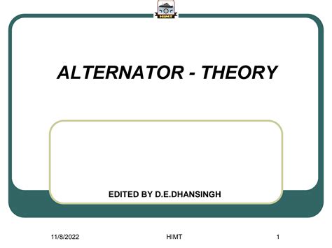 Solution Alternator Theory Studypool