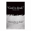 God is Dead (Gott ist tot) Nietzsche is Dead Poster - Poster Großformat ...