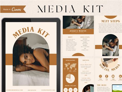Media Kit Template For Canva Media Press Kit Template Etsy