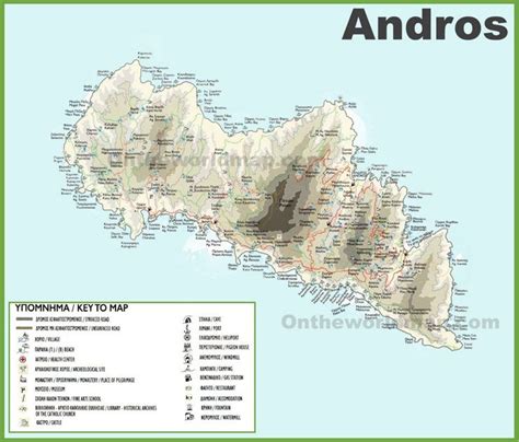 Andros Tourist Map Tourist Map Map Andros