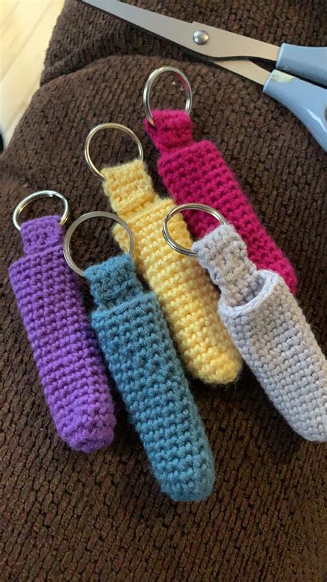 crochet chapstick holder free pattern it doesn t take much crochet thread to whip up this
