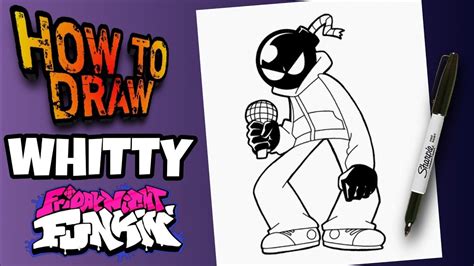 How To Draw Whitty From Friday Night Funkin Step By Step Como