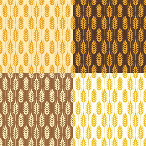 Seamless Wheat Background Patterns Vector Stock Vector Illustration