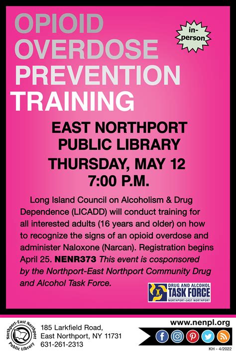 Opioid Overdose Prevention Training Narcan In Person Northport