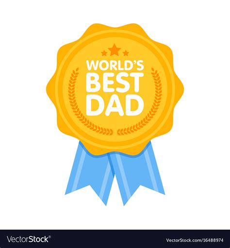 World Best Dad Badge Award Royalty Free Vector Image