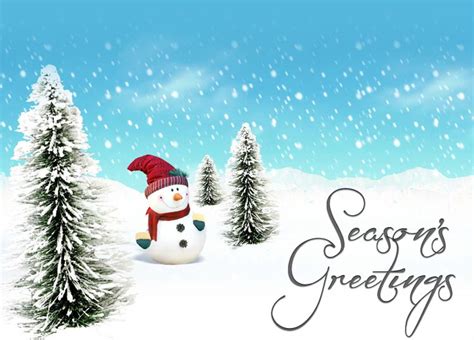 Winter Email Stationery Stationary Snowman Seasons Greetings