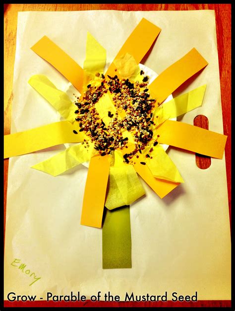 Parable Of The Mustard Seed Craft Preschool Mad Pinterest