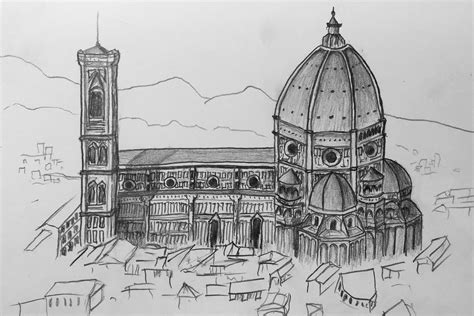 A Sketch I Did Of The Florence Cathedral Rarchitecture