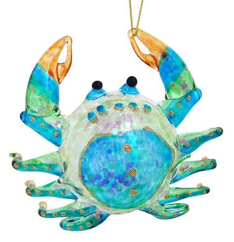 Sea Themed Ornaments And Home Decor Crab Ornament Coastal Christmas