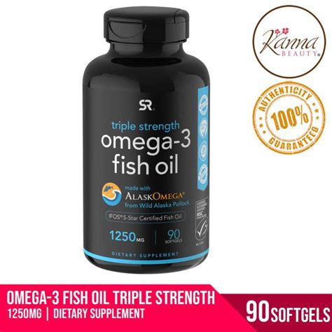 Sports Research Omega 3 Fish Oiltriple Strength 1250 Mg 90 Softgels