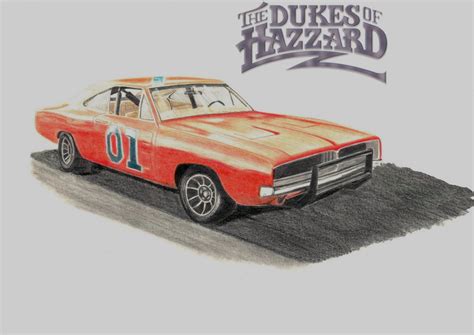 Dukes Of Hazzard Done In Pencil Color Cool Drawings General Lee