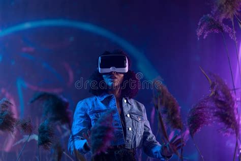 metaverse digital cyber world technology woman with virtual reality vr goggles playing