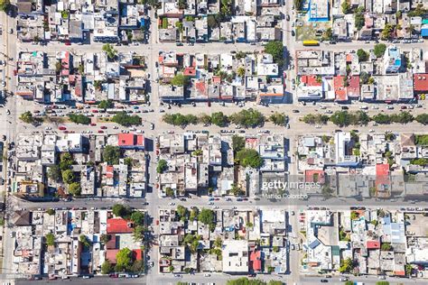 Aerial View Of A Suburban Neighborhood Mexico High Res Stock Photo