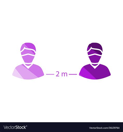 Social Distance Icon Royalty Free Vector Image