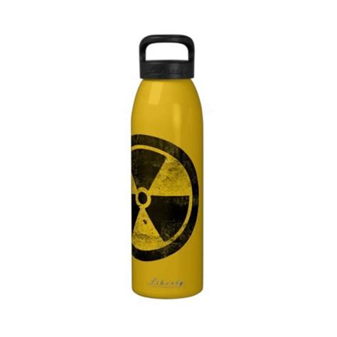 Radiation Symbol Drink At Your Own Risk Water Reusable Water Bottles I