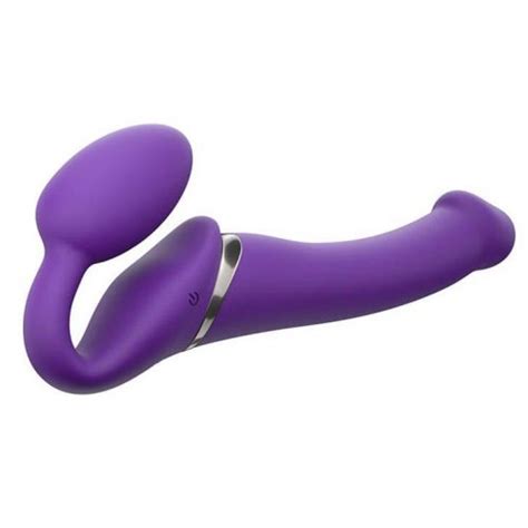 Strap On Me Medium Bendable Vibrating Strapless Strap On Purple Sex