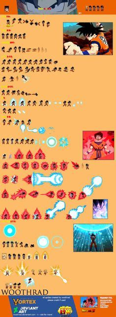 Son Goku Saiyan Saga Sprite Sheet By Woothrad