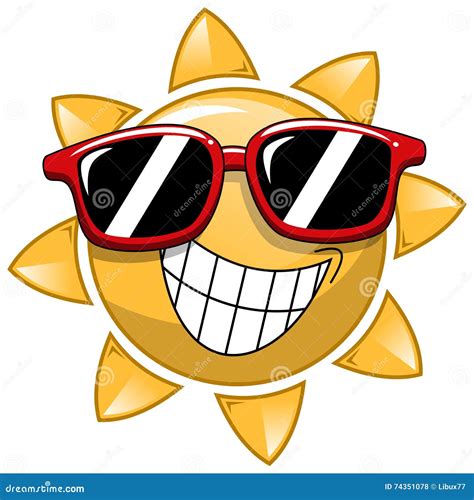 Cartoon Sun With Sunglasses Cartoon Vector 14143123