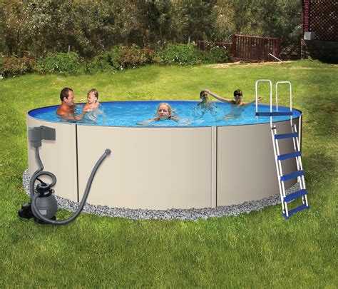 Blue Wave Rugged Steel 12 Ft Round 48 Deep Swimming Pool Package