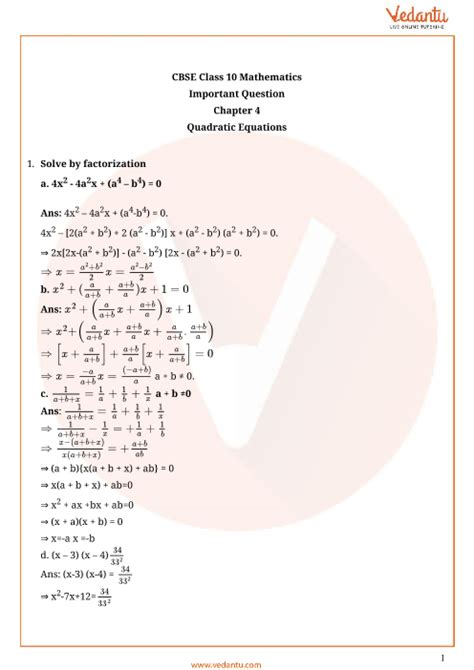Multiple choice questions on c library. Important Questions for CBSE Class 10 Maths Chapter 4 ...