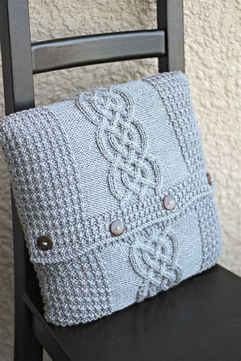 Knitted Pillow Case Pattern Diy Knitting Tutorial Knitting Pattern