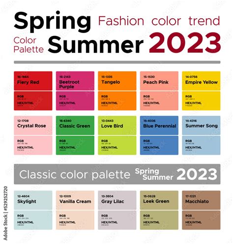 Fashion Color Trends Spring Summer 2023 Palette Fashion Colors Guide
