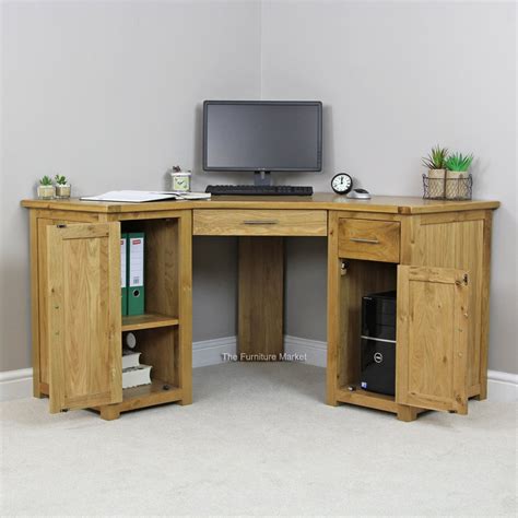 Product Of The Week London Solid Oak Corner Home Office Desk The