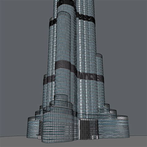 Medium Burj Khalifa 3d Model