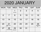 Full List of January Holidays 2020 - January 2020 Calendar with ...